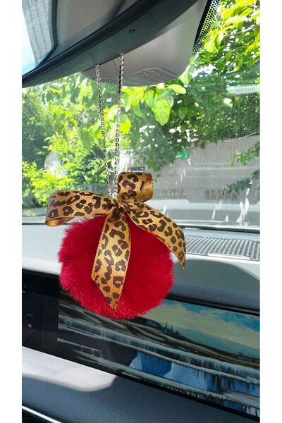 Oasis Life Rearview Mirror Ornament Red Leopard Series Design