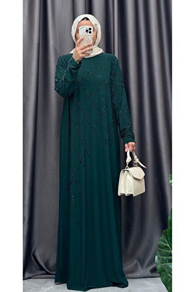 NİSUM MODA TAŞ DETAYLI SANDY ELBİSE