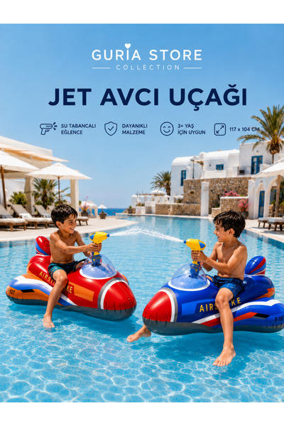 Guria Store JET AVCI UÇAĞI ŞİŞME BİNİCİ LACİVERT SU TABANCALI TUTMA KOLLU 117...