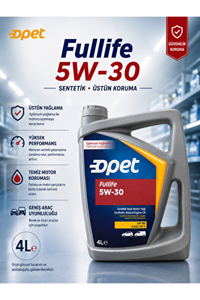 opet Fulllife 5w-30 Sentetik Motor Yağı 4 L