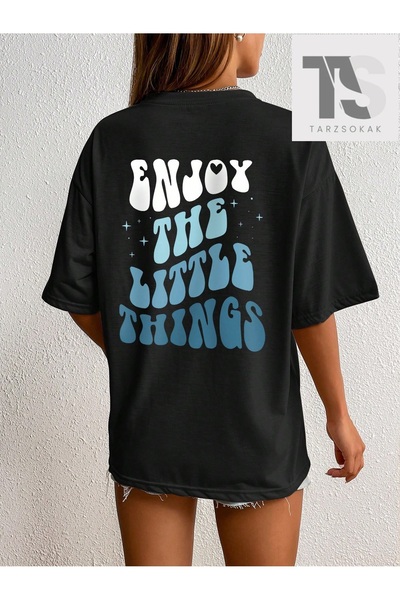 Tarzsokak Essnce Slogan Graphic Spuštena ramena T-shirt