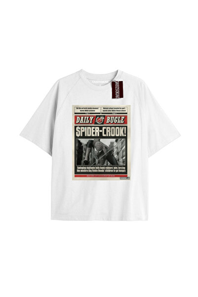 TIMESWASTINGIRL Tricou Spider-Man cu imprimeu de ziar Model No Way Home