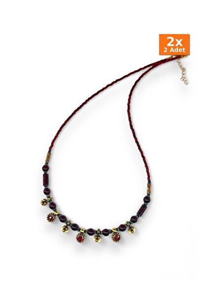 Bozhi Necklace Glass Beads Business Woman Style