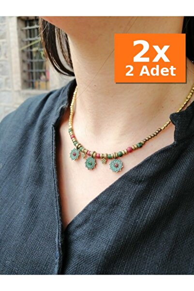 Bozhi Necklace Glass Beads Business Woman Style