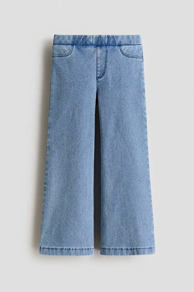 H&M Wide denim-look trousers
