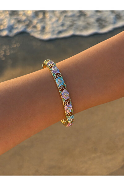 LioraJewellry Mineli Vintage Kelepçe Bileklik Flora