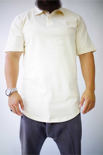 Kaliteli Erkek Relaxed-Long Fit Polo Yaka T-Shirt - 100% Pamuk - uzun kesim