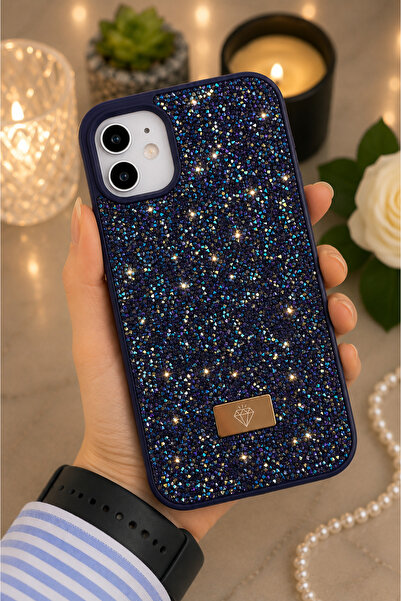 Go Aksesuar Iphone 11 Uyumlu ELMAS Tasarımlı Taşlı Işıltılı Parlak Pırlanta S...