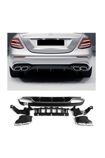 autogp Mercedes w213 e63 arka tampon difüzör ve egzoz ucu seti amg 2016 / 2019