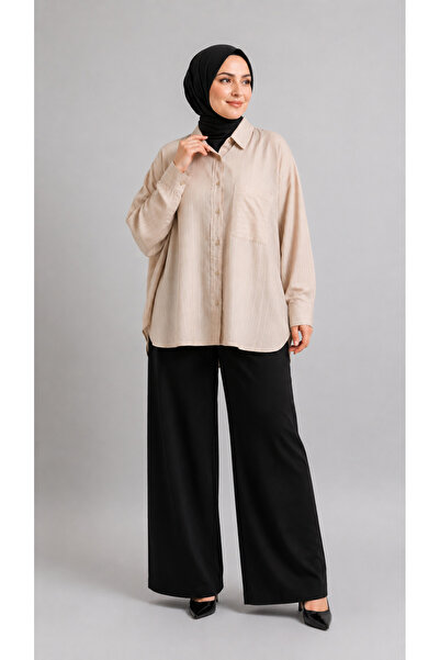 Livaa Relaxed Fit Daily Pocketed Striped Shirt