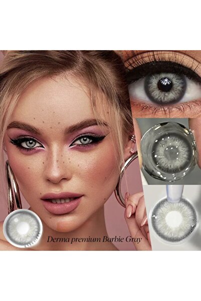 ERENAY Derma premium Barbie Gray 1 Yıllık 12 Ay Kullanım Süreli Göz Lensi