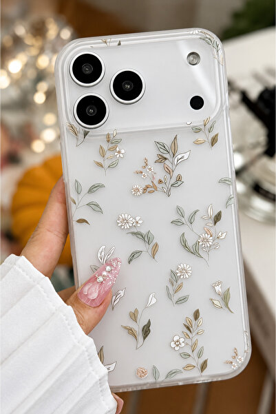 Go Aksesuar Iphone 17 Promax Uyumlu Darbe Önleyici Mat Şeffaf Baskılı Silikon...