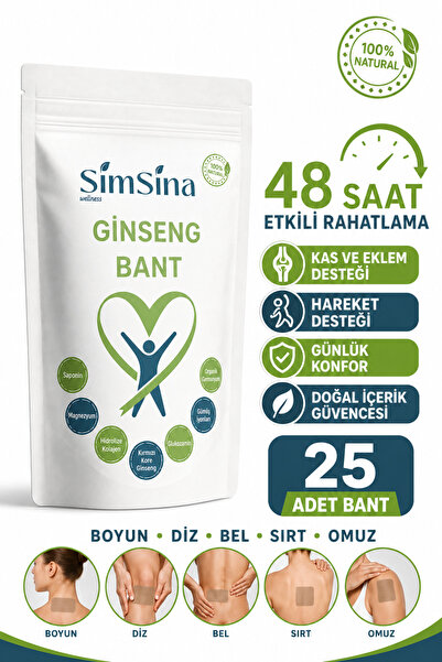 Simsina Ginseng Ağrı Bandı İle Kas Ve Eklem Ağrıları İçin Anında Konfor ve Ka...