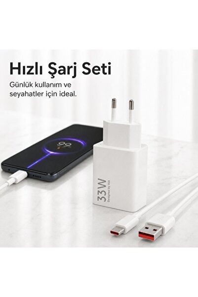 Model RIO-R33 33W Hızlı Şarj Adaptörü ve Kablosu
