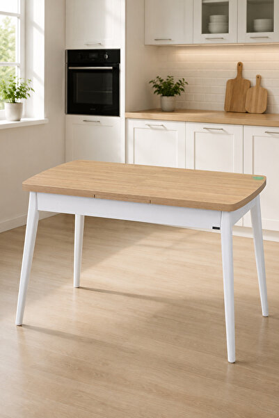 VİLİNZE Avanos Ahşap Açılır Kapanır Mdf Mutfak Masası - 70x120+30 cm