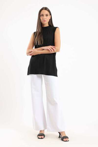 CARINA High-Neck Viscose Top