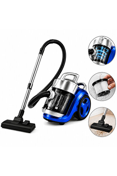 hoffmans Aspirator fără sac 1800W, sistem multiciclonic, recipient 3L, filtru...