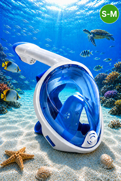 BERMUDA Fullface Maske Snorkel Set - Dalış Maskesi - Tam Yüz Maske - Fullface...
