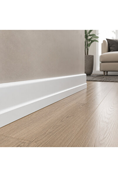 Emek Yapı Laminant Parke S Model Süpürgelik 8cm Lake Beyaz S501