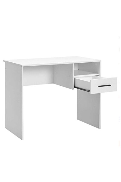 Adore Yeni White Çekmeceli Çalışma Masası 90x75x52