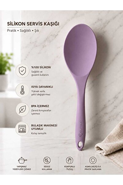 elfnur 30 cm Heat Resistant Fireproof Non-Stick Hard Tip Large Silicone Cooki...