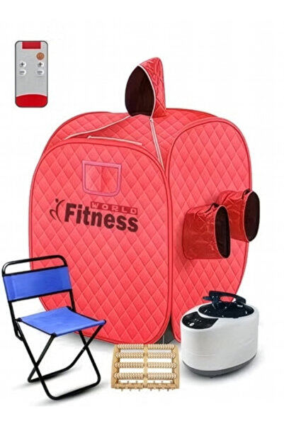 Fitness World جهاز حمام ساونا منزلي ووحدة تحكم، خيمة ساونا لشخصين،