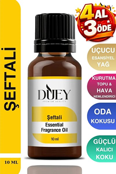 DUEY Şeftali Uçucu Yağ Buhurdanlık Yağı Difüzör Esansı Oda Kokusu Esansı Hava...
