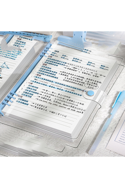 Choice blue 60 Sheets of 120-Page Transparent Soft Leather Loose-Leaf Noteboo...