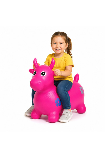 Zenorius Animalut Gonflabil pentru Sărit 50×40×25cm, din Cauciuc, Model Văcuț...