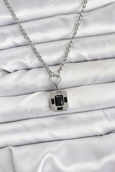 Inure Jewelry قلادة نسائية من الفولاذ 316L بلون فضي وتصميم عتيق