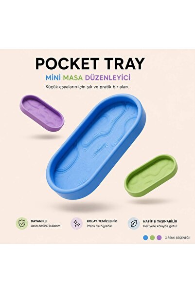 Pocket People Pocket Tray Mini Masa Düzenleyici Dekoratif Organizer Tepsisi 1...