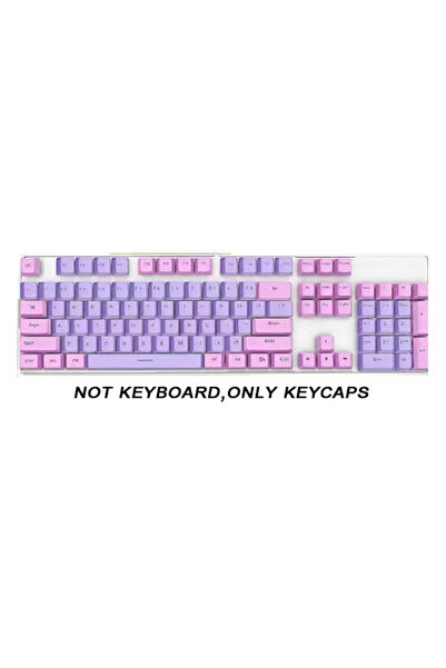 Choice13 Pink Purple 104pcs ABS Universal Mechanical Keyboard Keycaps Ergonom...