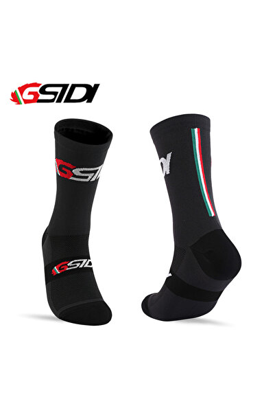 Choice vertical bar black GSTDI New Cycling Socks High Quality Compression Me...