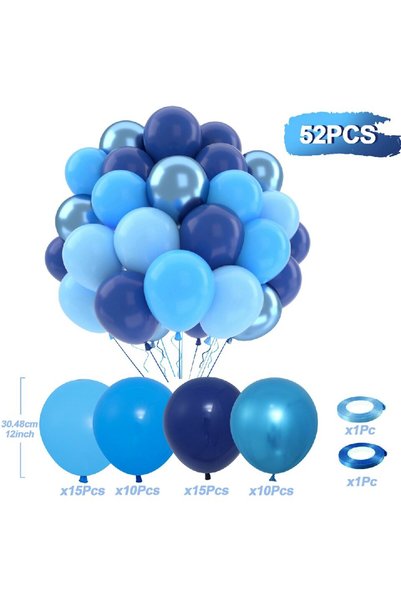 choice2 10inch 7 32Pcs 10-inch Pearl Blue Metallic Blue Balloons Latex Balloo...