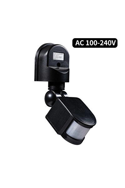 Choice Black AC100-240V 110-240V PIR Motion Sensor 12V Automatic Infrared Lig...