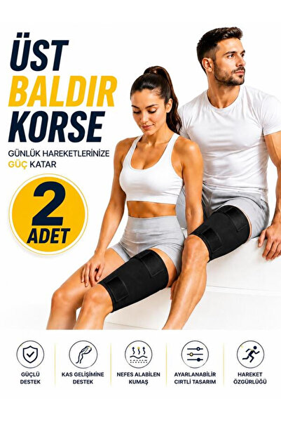 Ankaflex 2 ADET Uyluk Kas Sargısı Korsesi Baldır Bandajı Ayarlanabilir Sıkışt...