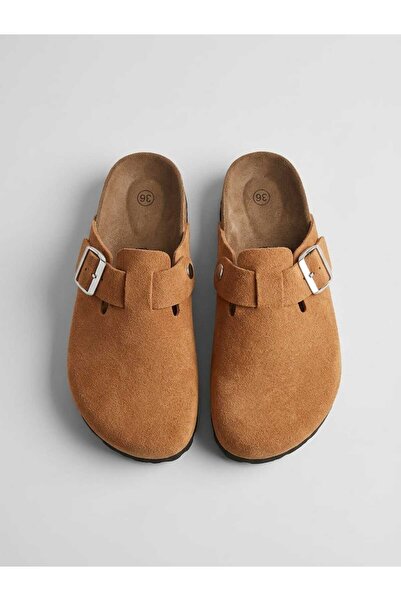 FRZZ Genuine Suede, Closed Front, Cork Sole Women's Sabo Slippers