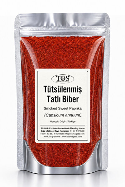 TOS The Organic Spices Tütsülenmiş (FÜME) Tatlı Biber 250 gr (1. KALİTE) Caps...