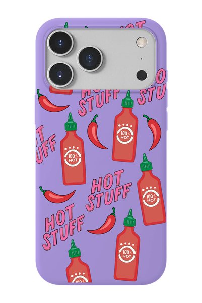 shoptocase iPhone 17 Pro/18 Pro Uyumlu Hot Stuff Desenli İçi Süet Lansman Tel...