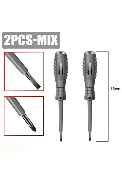Choice4 2 PCS Mix Word/Cross Screwdrivers Neon Bulb Indicator Meter Electric ...