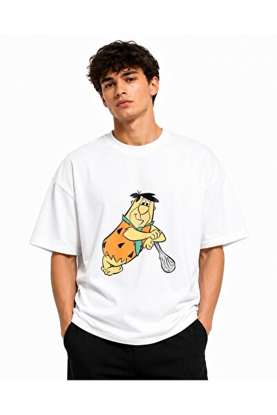 Inscriptie Tricou Unisex Bumbac Premium Casual " Fred Flinston 3 "