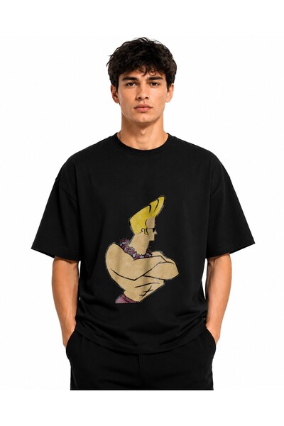 Inscriptie Tricou Unisex Bumbac Premium Casual " Johnny Bravo "