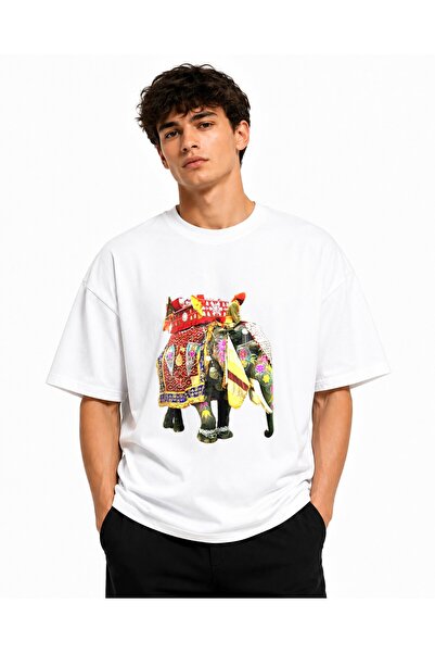 Inscriptie Tricou Unisex Bumbac Premium Casual " Elefant circ "