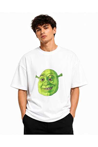 Inscriptie Unisex Βαμβακερό T-shirt Υψηλής Ποιότητας  "Shrek meme "