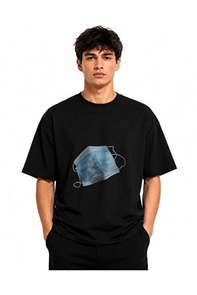 Inscriptie Ουνισέξ Βαμβακερό T-Shirt Υψηλής Ποιότητας  "Μάσκα "