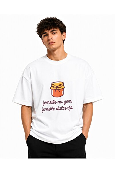 Inscriptie Tricou Unisex Bumbac Premium Casual " Femeile nu gem, femeile dulc...