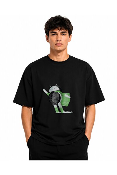 Inscriptie Tricou Unisex Bumbac Premium Casual " Android Oreo flying "