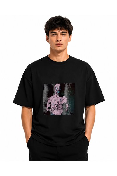 Inscriptie Tricou Unisex Bumbac Premium Casual " Tupac grime art "