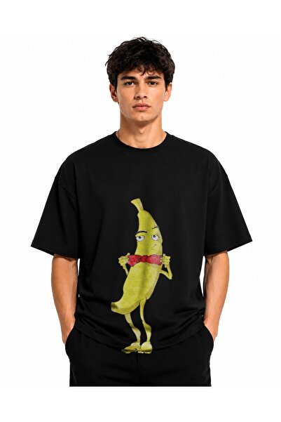Inscriptie Tricou Unisex Bumbac Premium Casual " Banana fericita "