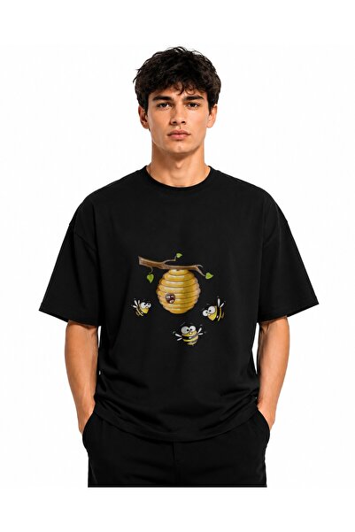 Inscriptie Tricou Unisex Bumbac Premium Casual " Stup albine "